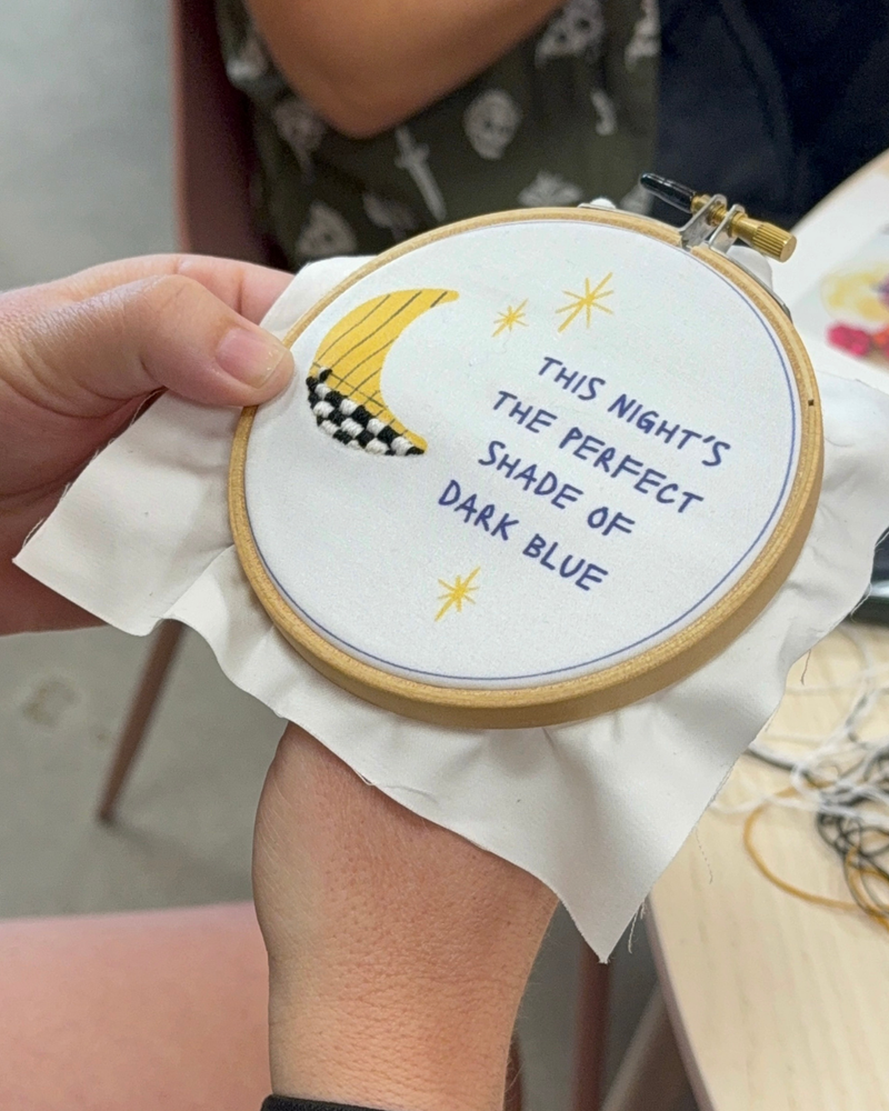 Load image into Gallery viewer, Emo Evening: Copeland The Brightest Firefly in Her Jar Embroidery
