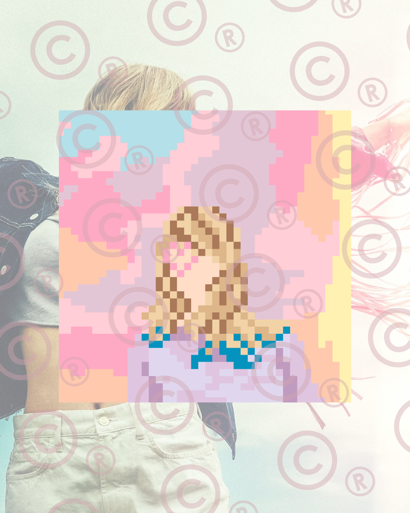 Load image into Gallery viewer, Swiftie Day: Lover - Mini Album Cross Stitch of the Month