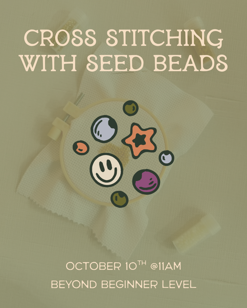 Load image into Gallery viewer, Cross Stitching with Seed Beads