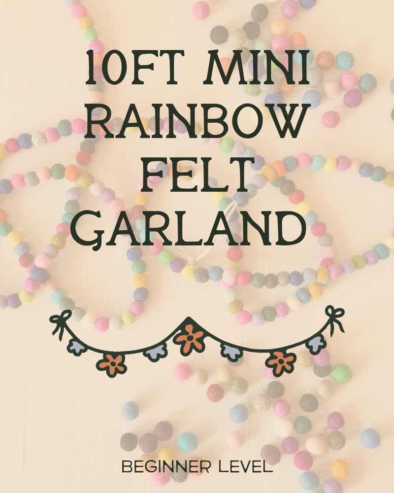 Load image into Gallery viewer, Make Your Own 10ft Mini Rainbow Felt Garland