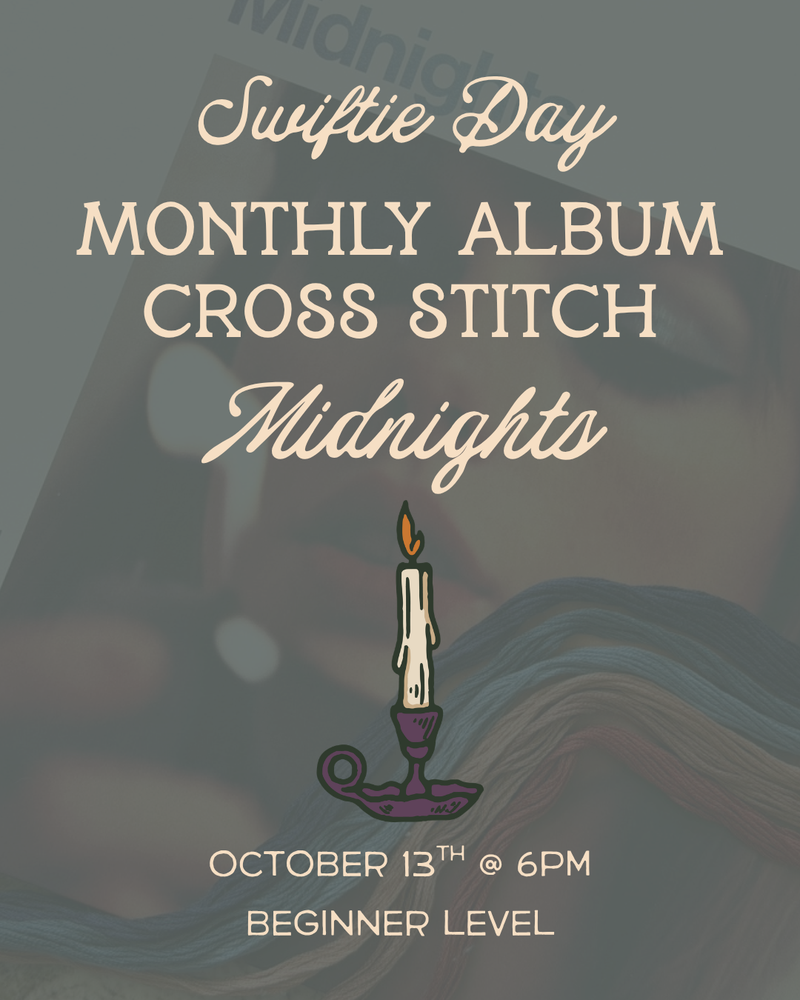 Load image into Gallery viewer, Swiftie Day: Midnights / 'Til Dawn - Mini Album Cross Stitch of the Month