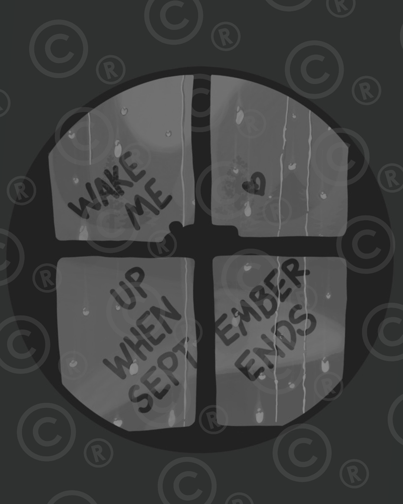 Load image into Gallery viewer, Emo Embroidery: Wake Me Up When September Ends by Green Day