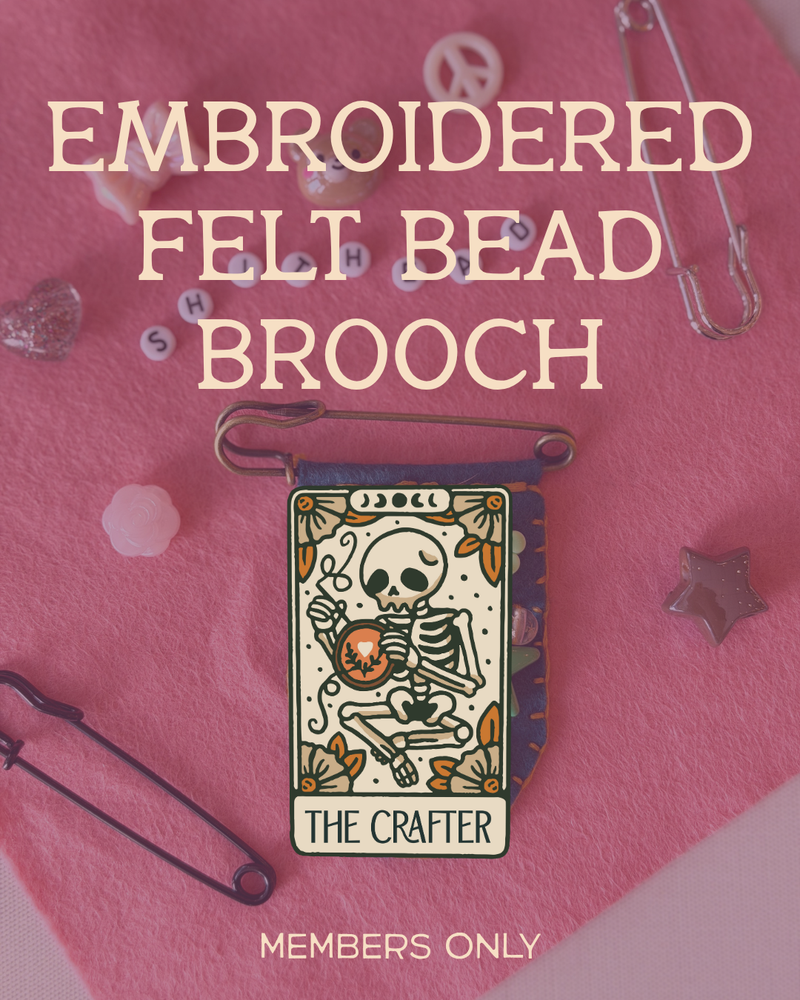 Load image into Gallery viewer, Embroidered Felt Bead Brooch