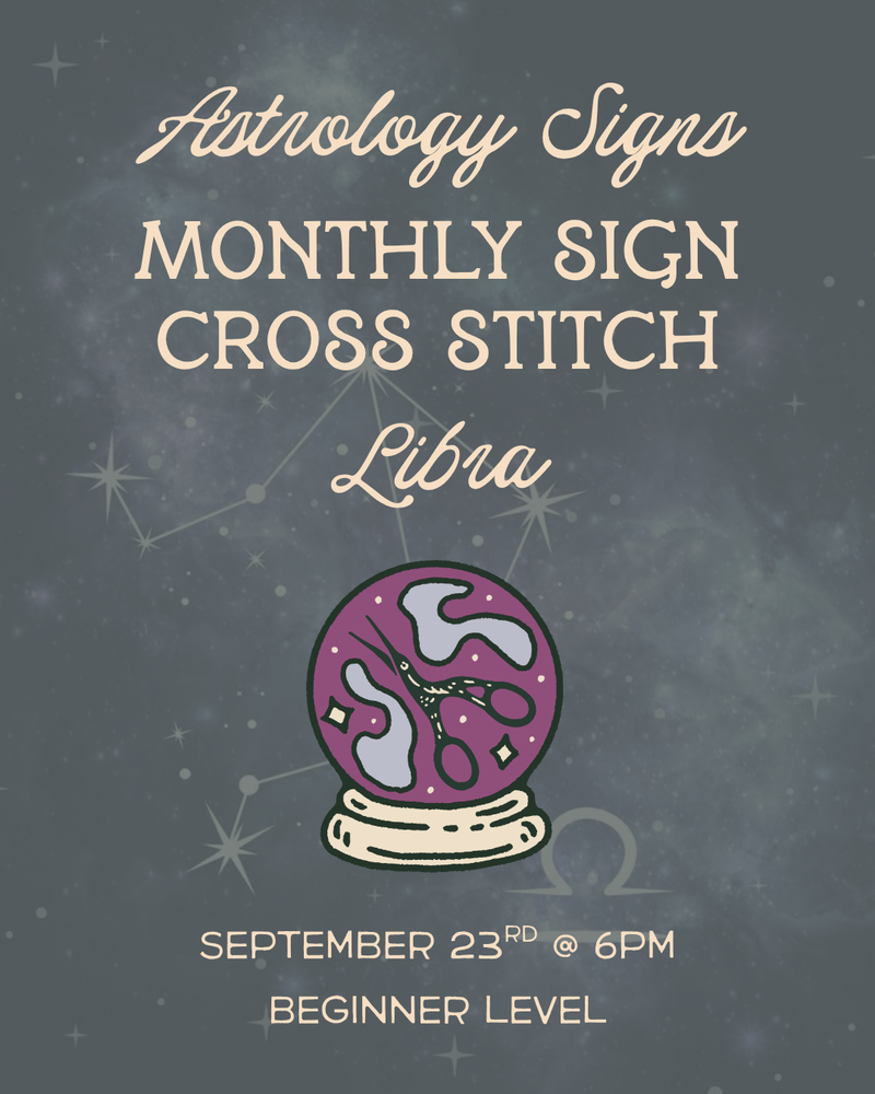 Load image into Gallery viewer, Monthly Astrology Sign: Libra - Cross Stitch of the Month