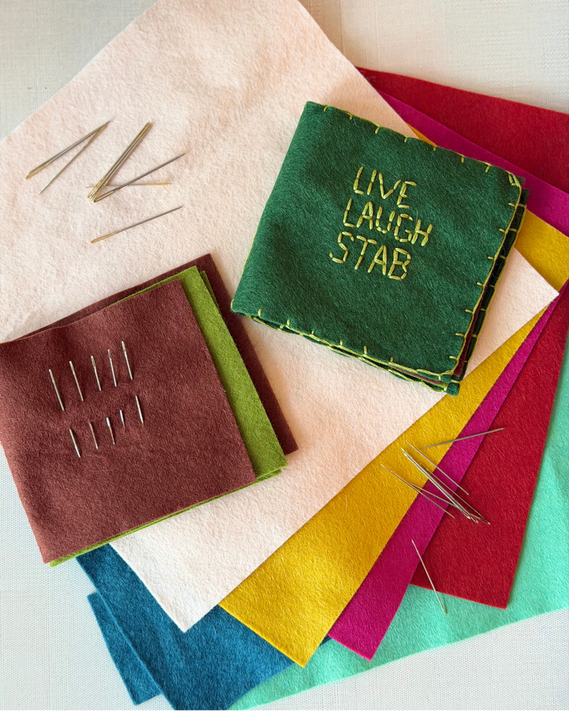 Load image into Gallery viewer, Embroidered Felt Needle Book