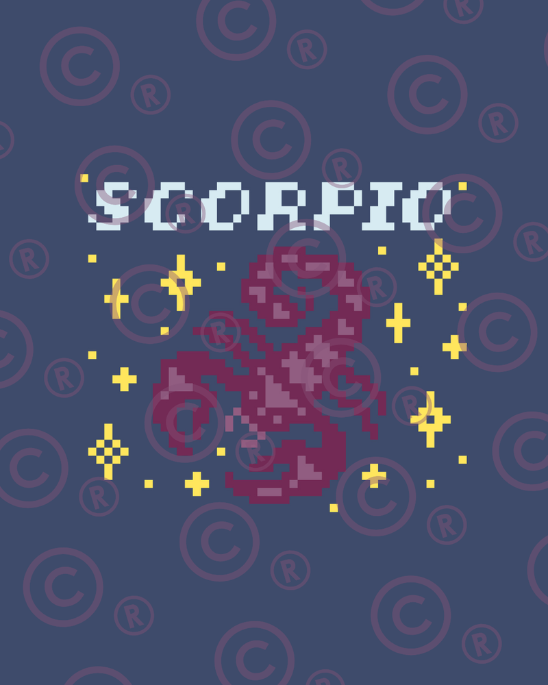 Load image into Gallery viewer, Monthly Astrology Sign: Scorpio - Cross Stitch of the Month