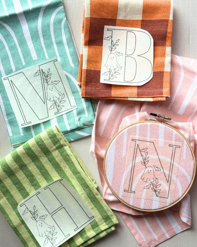 Load image into Gallery viewer, Ghostie Monogram Tea Towels
