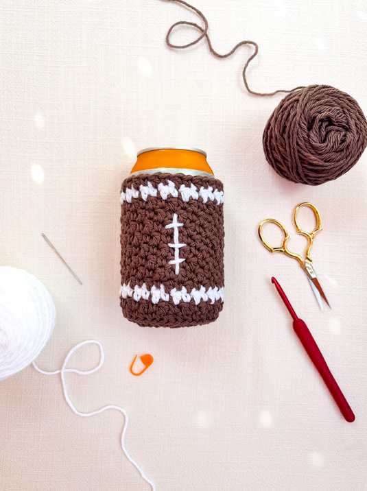 Football Croozie (Crocheted Koozie) Kit