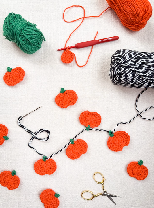 Mini Pumpkin Crochet Garland