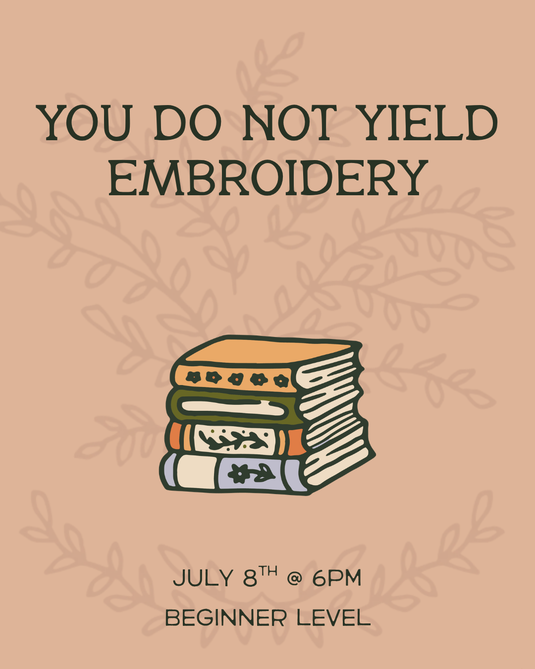 You Do Not Yield Embroidery