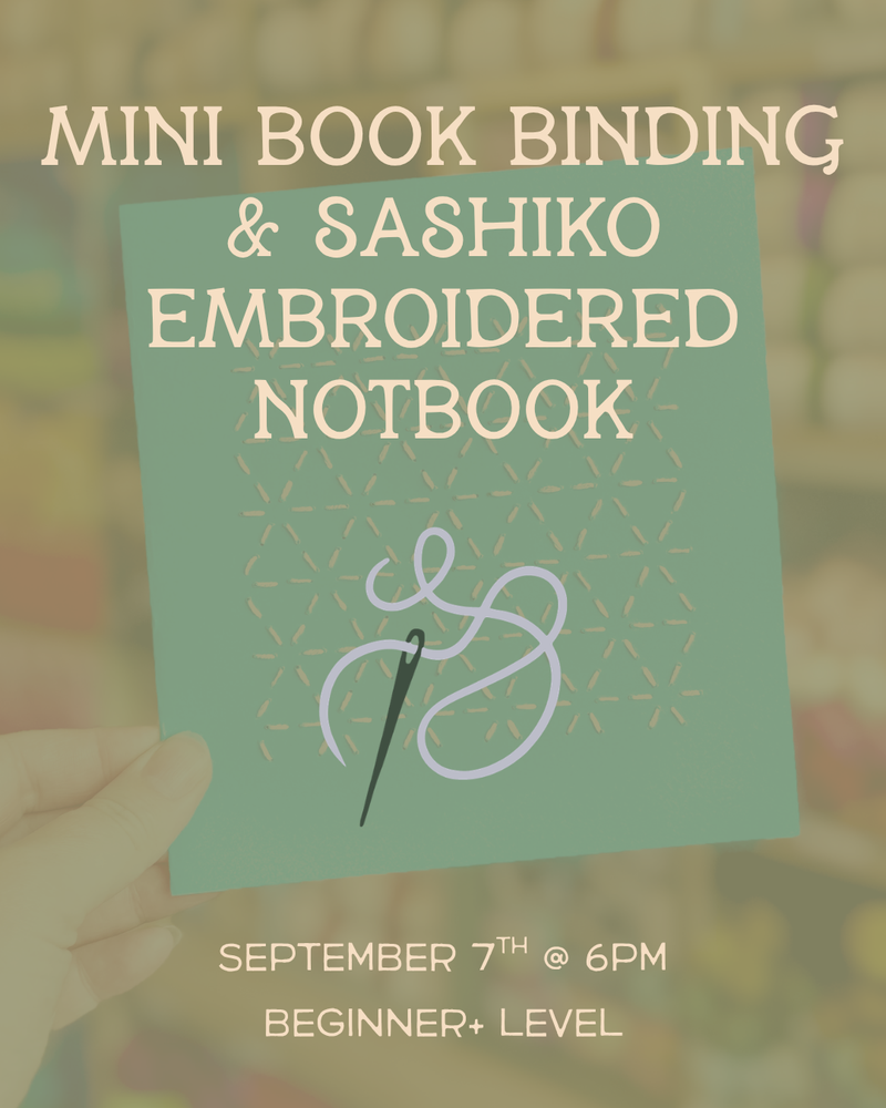 Load image into Gallery viewer, Mini Book Binding &amp; Sashiko Embroidered Notebook
