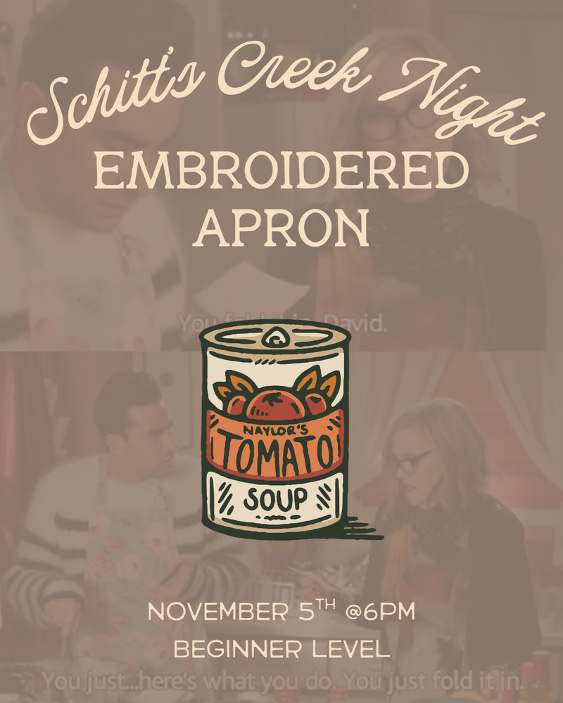 Load image into Gallery viewer, Schitt’s Creek Night: Fold In The Cheese Embroidered Apron

