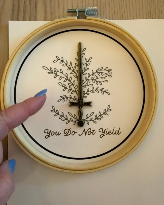 You Do Not Yield Embroidery