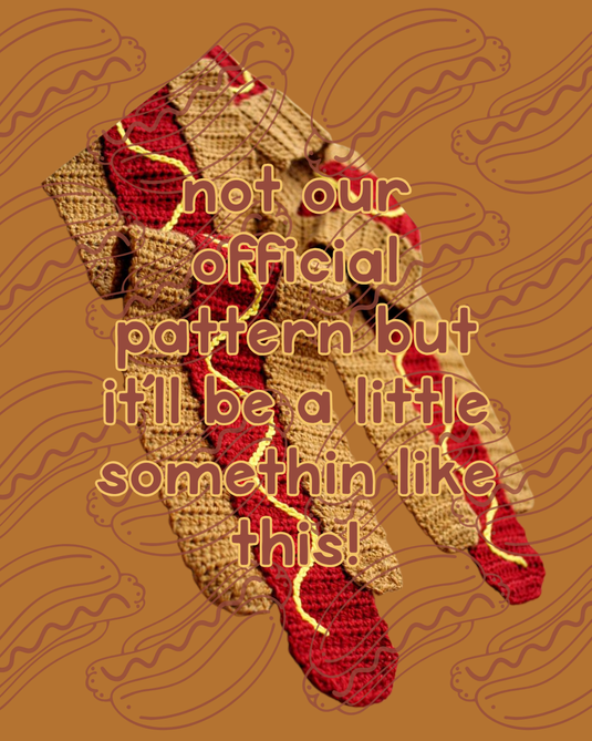 Crochet Hot Dog Scarf