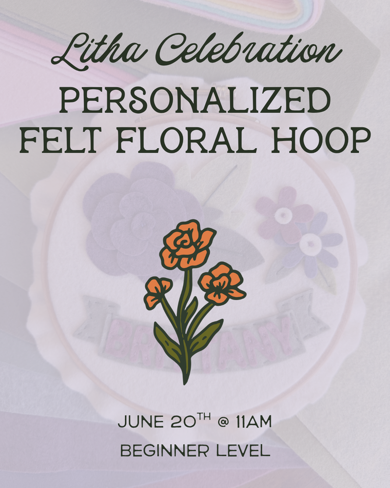 Load image into Gallery viewer, Litha Celebration: Personalized Felt Floral Hoop
