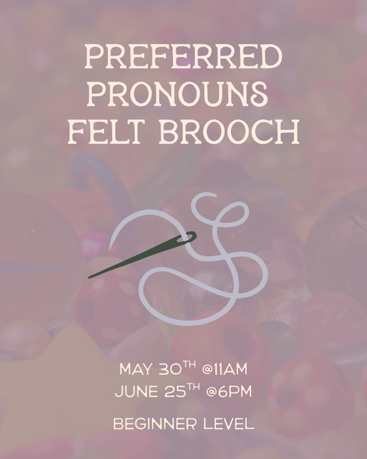 Preferred Pronouns Felt Brooch