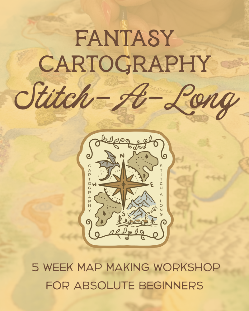 Load image into Gallery viewer, Fantasy Cartography Stitch-A-Long: A 5 Week Custom Map Making Experience
