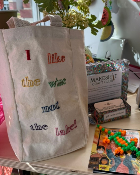 Schitt's Creek Night: Like The Wine Not The Label Wine Bag Embroidery
