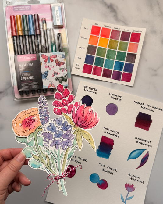 Watercolor with Markers