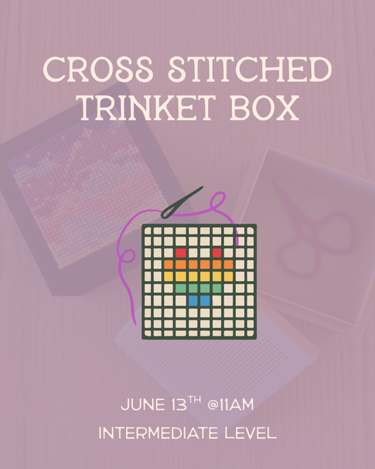 Cross Stitched Trinket Box