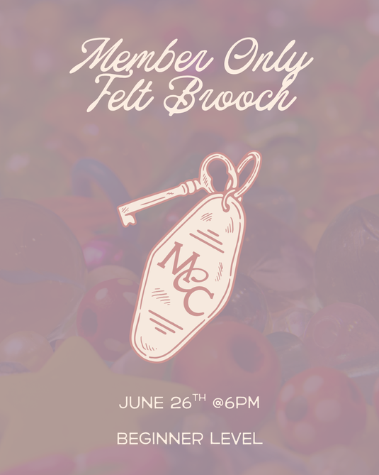 Embroidered Felt Bead Brooch * Members Only Workshop *