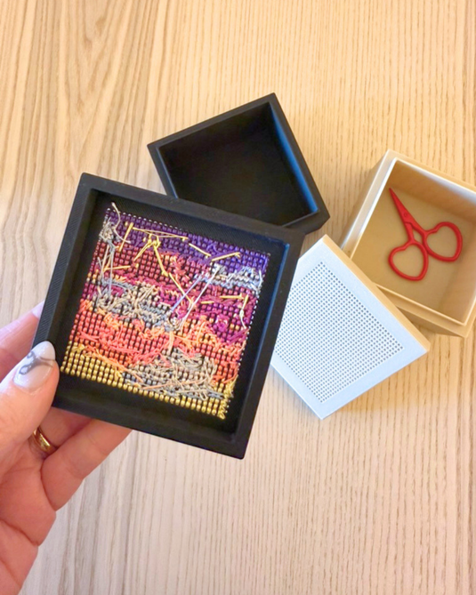 Cross Stitched Trinket Box