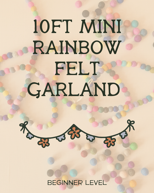 Make Your Own 10ft Mini Rainbow Felt Garland