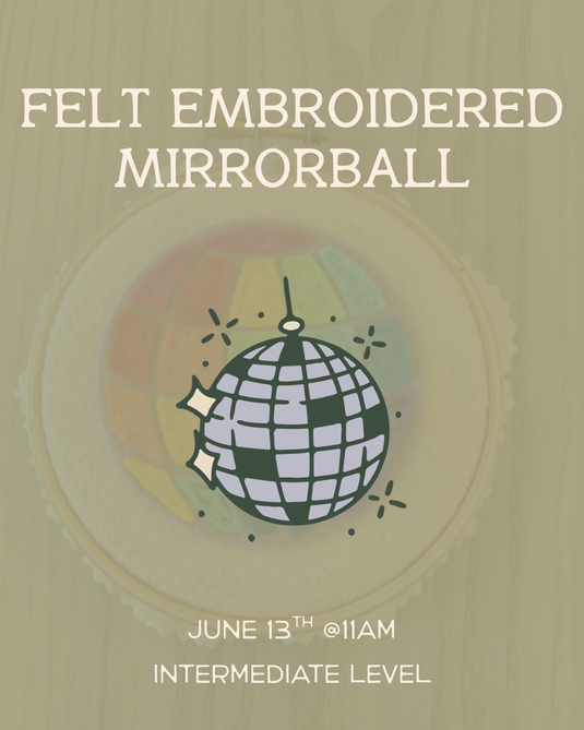 Felt Embroidered Mirrorball