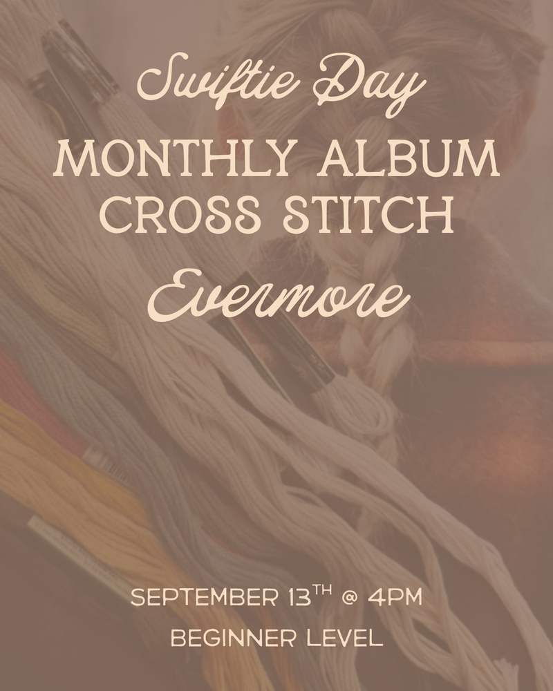 Load image into Gallery viewer, Swiftie Day: Evermore - Mini Album Cross Stitch of the Month
