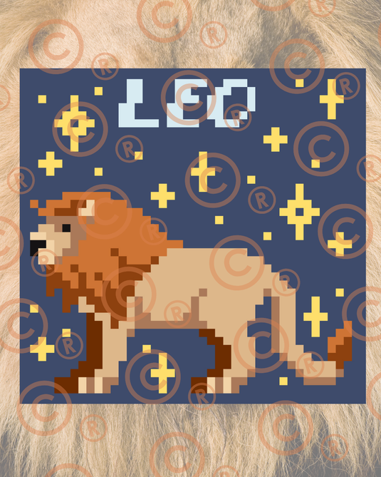 Monthly Astrology Sign: Leo - Cross Stitch of the Month