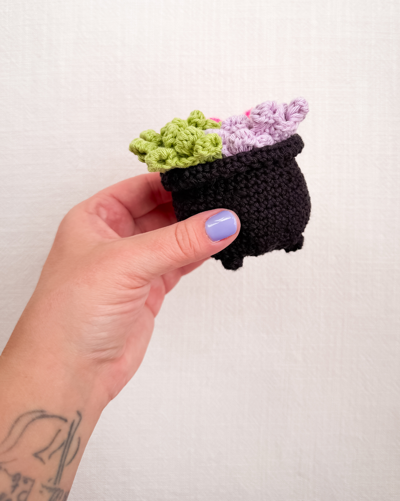 Load image into Gallery viewer, Crocheted Cauldron Coasters
