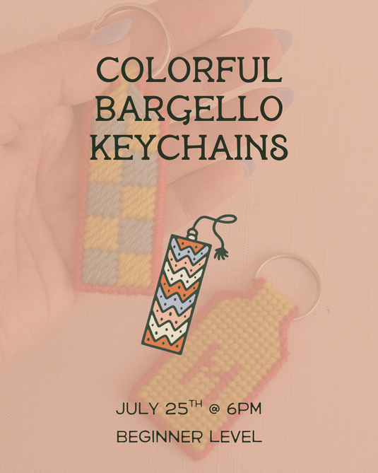 Colorful Bargello Keychain