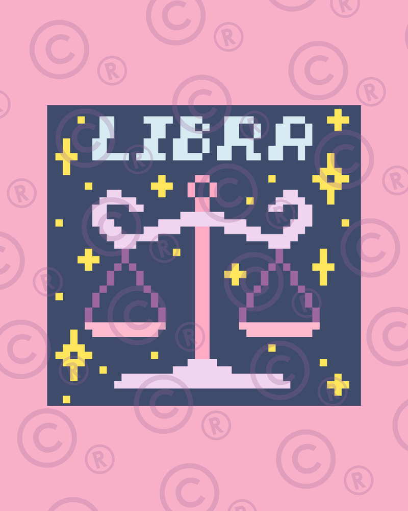 Load image into Gallery viewer, Monthly Astrology Sign: Libra - Cross Stitch of the Month
