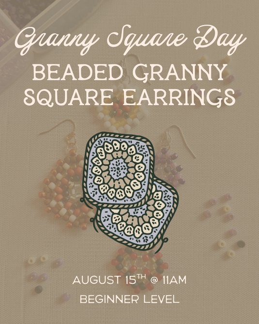 Beaded Granny Square Earrings