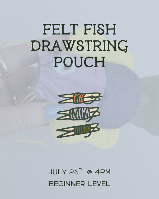 Felt Fish Drawstring Pouch