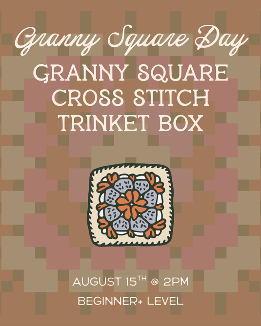 Granny Square Cross-Stitch Trinket Box