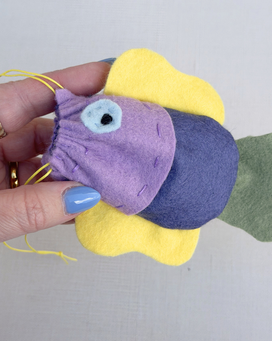 Felt Fish Drawstring Pouch
