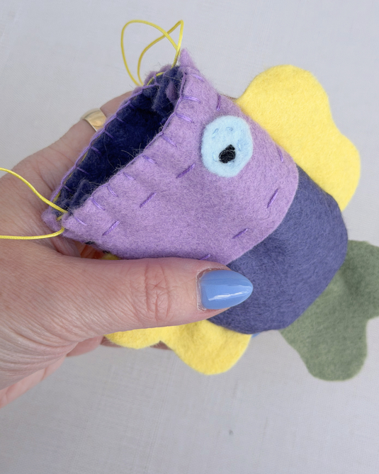 Felt Fish Drawstring Pouch