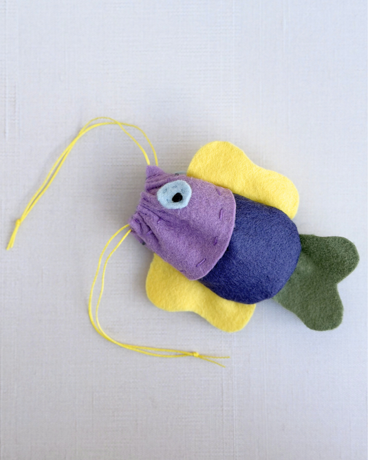 Felt Fish Drawstring Pouch