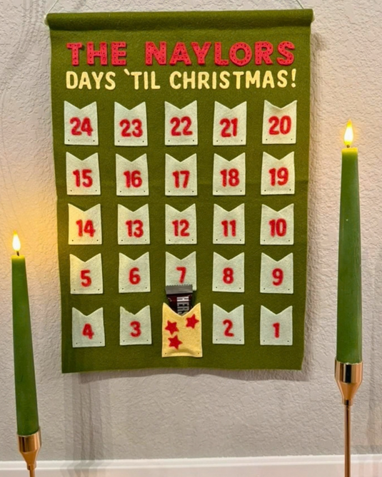 Custom Felt Advent Banner