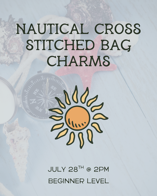 Nautical Cross Stitched Bag Charms