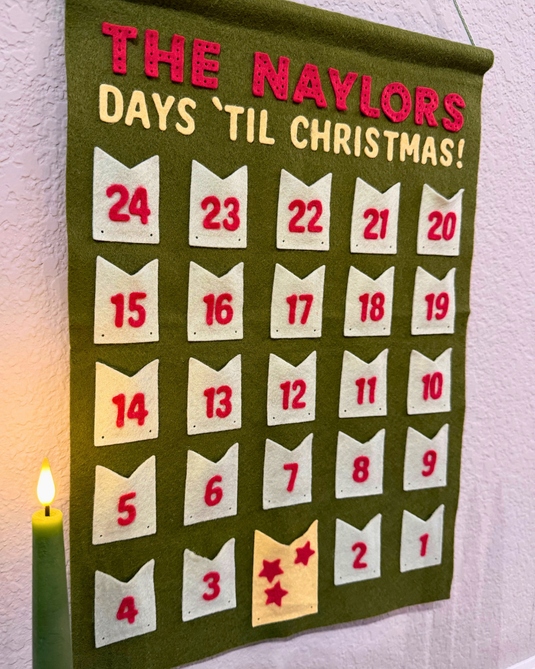 Custom Felt Advent Banner