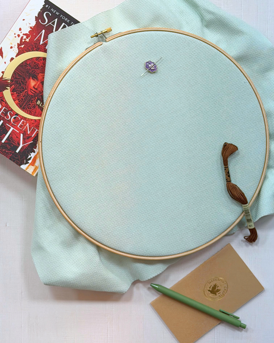 Makeshift Crafts 2026 Cross Stitched Reading Tracker Bookshelf: Year-Long Stitch-A-Long