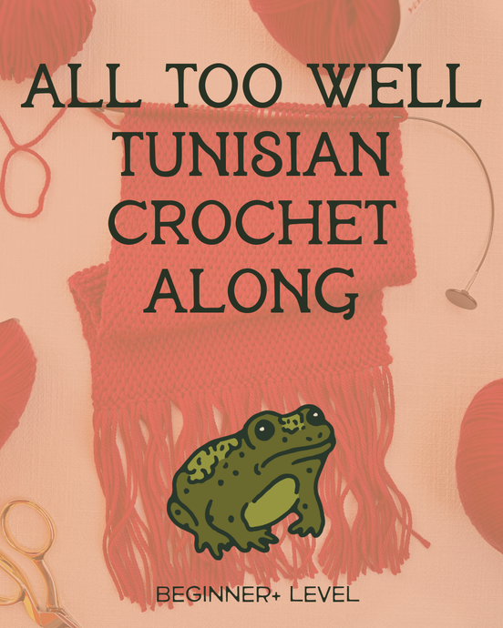 Tunisian Crochet-A-Long (TCAL) - All Too Well Red Wool Scarf