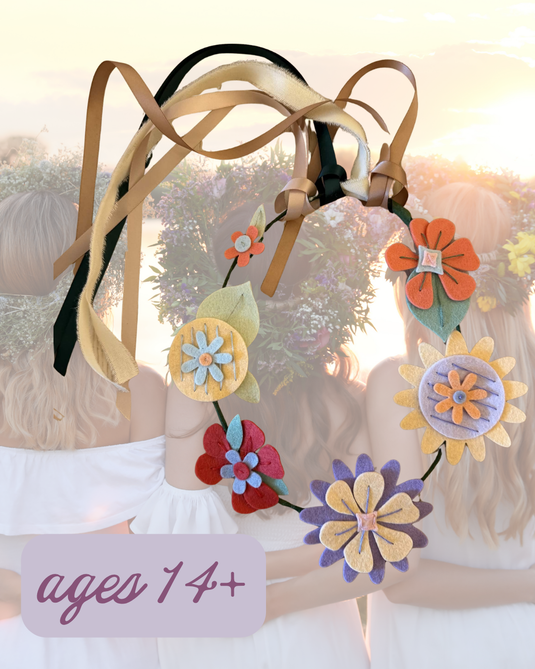 Litha Celebration: Make Your Own Felt Flower Crowns & Midsummer Tarot Spread with Cosmic Spider
