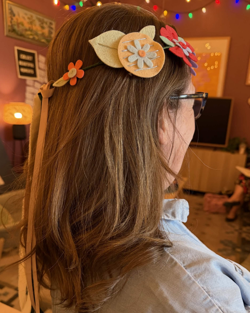 Load image into Gallery viewer, Litha Celebration: Grown Up &amp; Me Make Your Own Felt Flower Crowns
