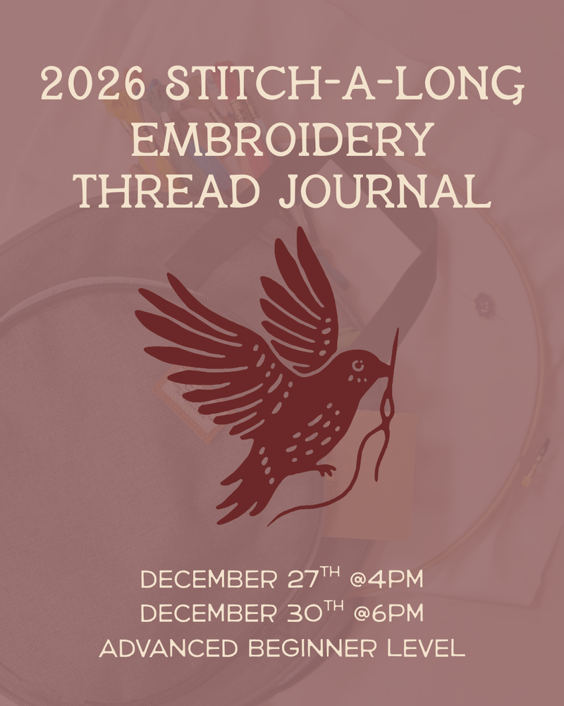 Load image into Gallery viewer, Makeshift Crafts 2026 Embroidery Thread Journal: Year-Long Stitch-A-Long
