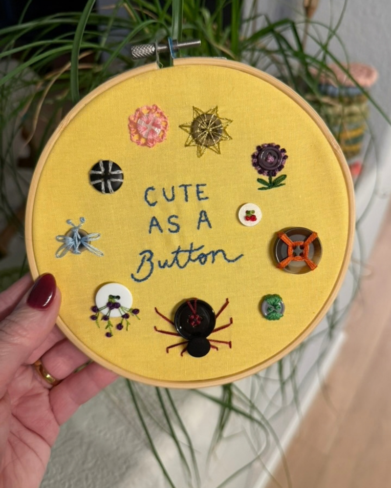Load image into Gallery viewer, National Button Day: Button Embroidery Sampler
