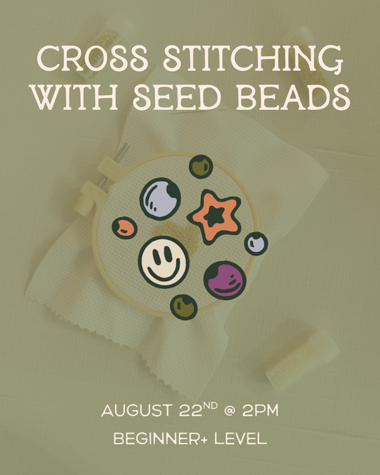 Cross Stitching with Seed Beads