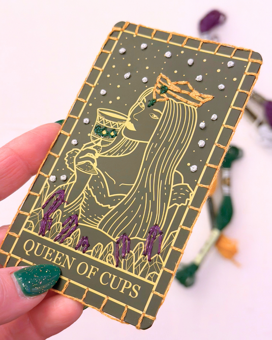 International Witches Day: Embroidered Tarot Card